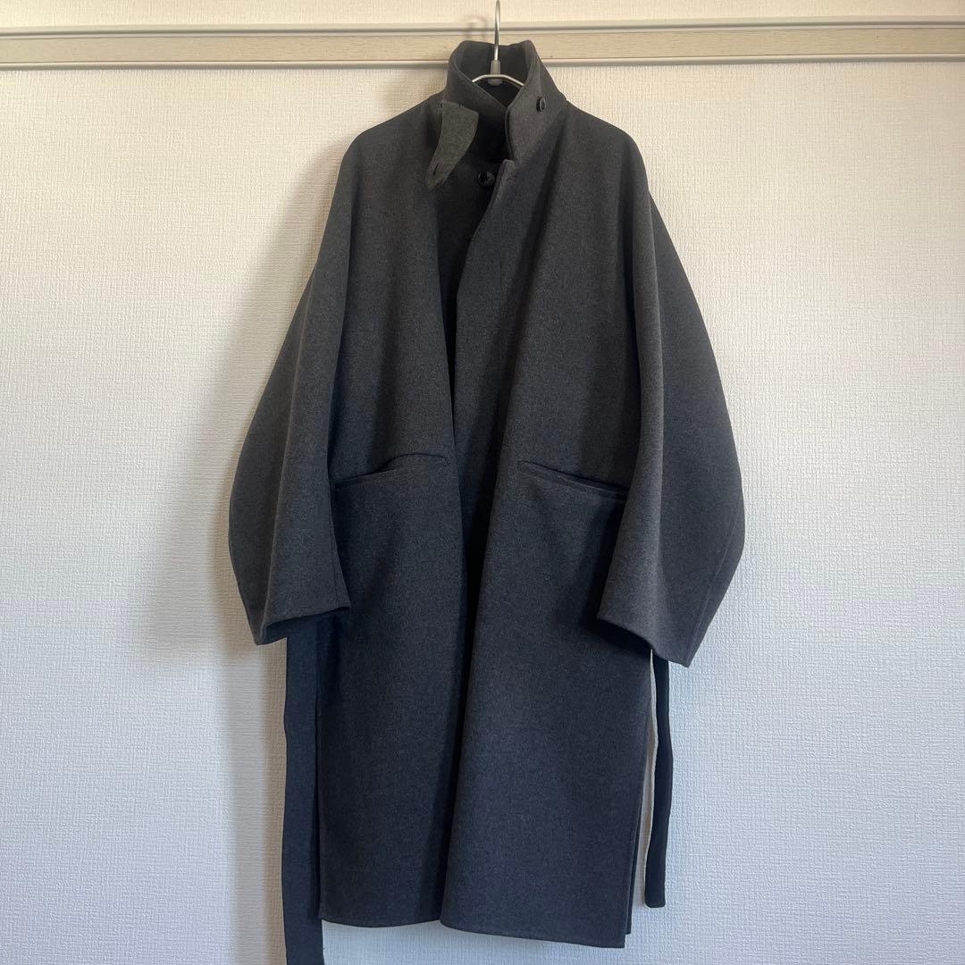 SOEJU グレー スーパー140メルトンバルマカーンコート
