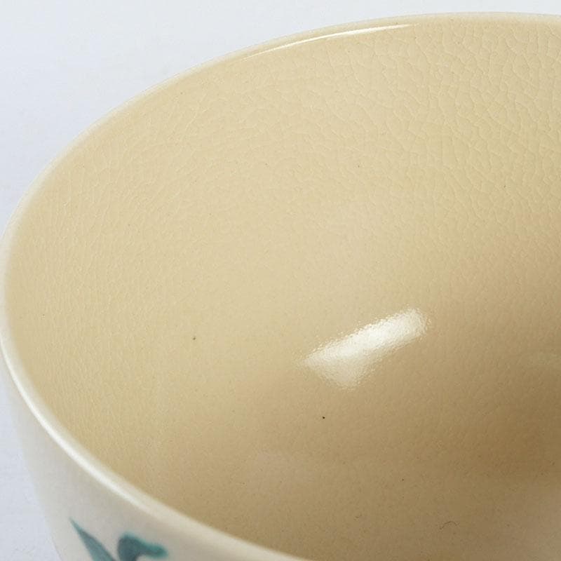 茶道具　暁窯　岡田暁山作　大福茶碗　旭日に梅之図　共箱　V　9582