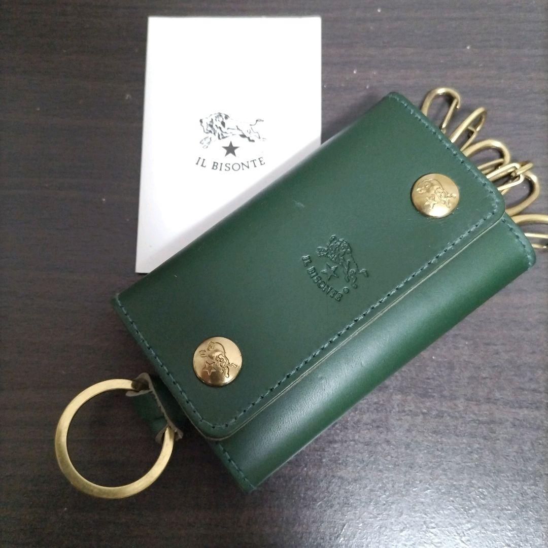 新品 イルビゾンテ 本革 キーケース キーホルダー 6連 ヴェルデ グリーン