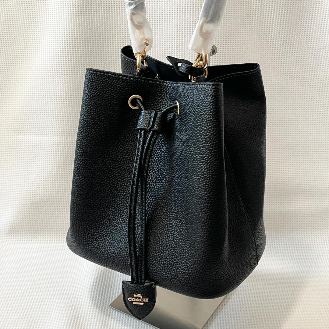 未使用 COACH コーチ ローアン バケット バッグ 黒 ブラック