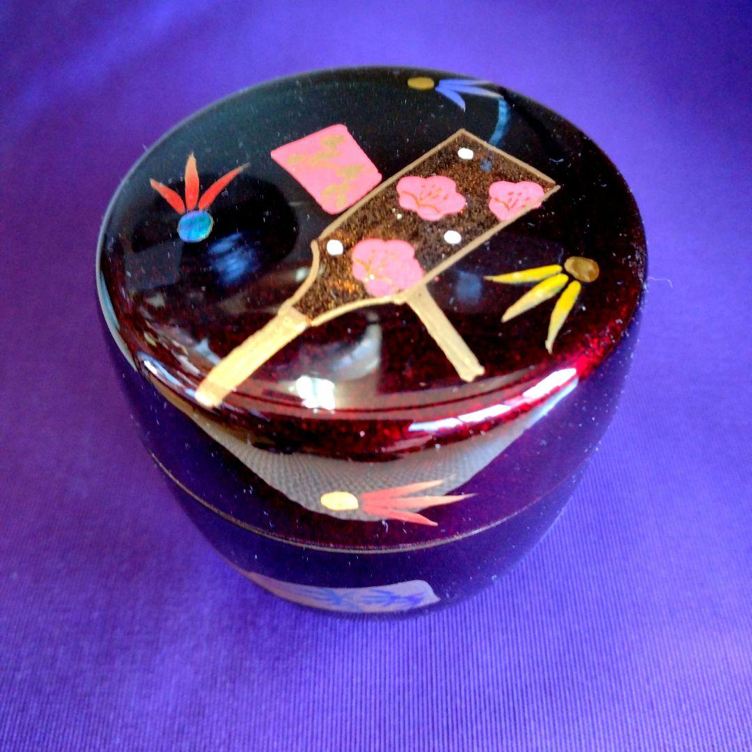 茶道具　期間限定特価　羽子板蒔絵中棗　内梨子地　新品未使用品