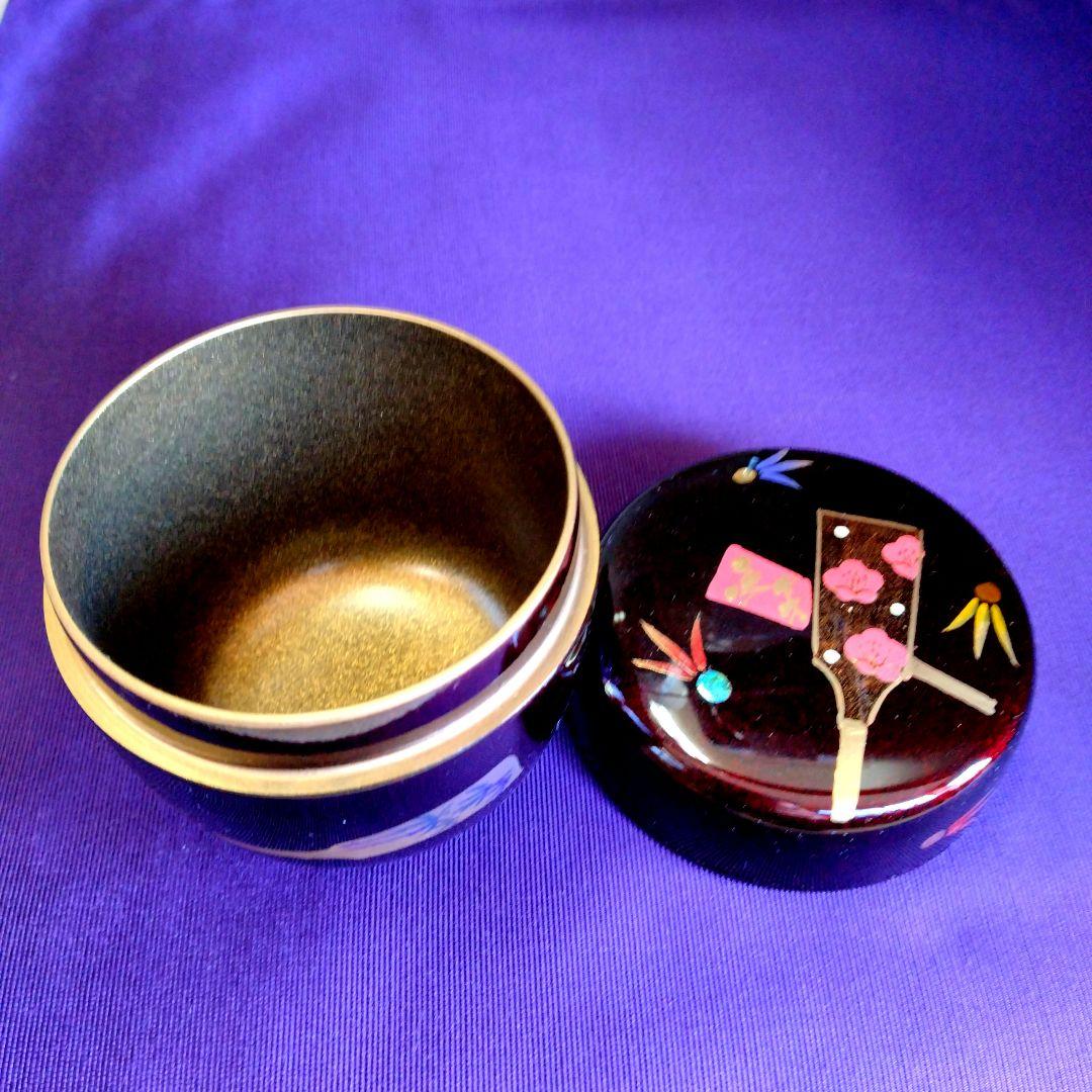 茶道具　期間限定特価　羽子板蒔絵中棗　内梨子地　新品未使用品