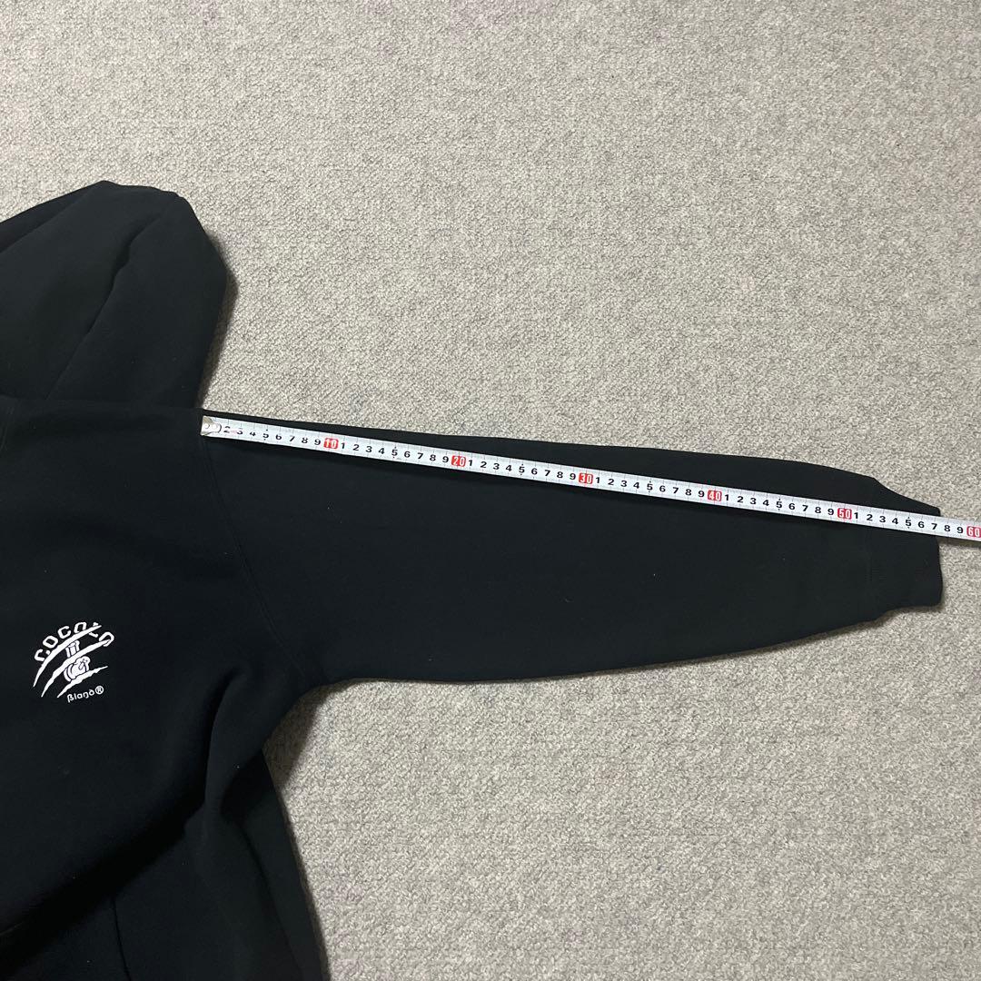 m*a様 ［美品］COCOLO ロゴプリント ブラックパーカー Lサイズ