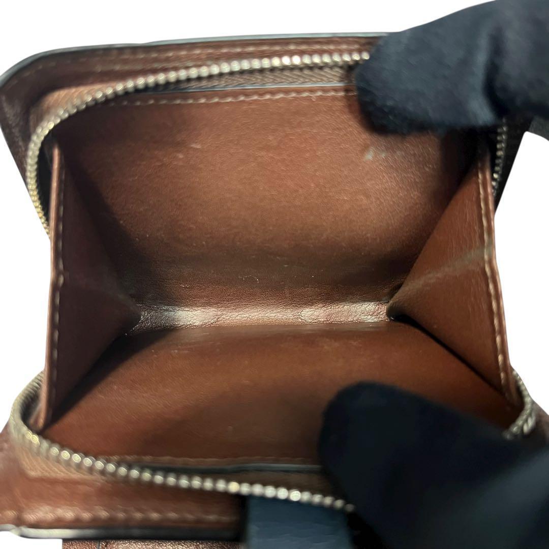 希少✨ロエベ バーティカルウォレット 二つ折り財布 アナグラム 型押し