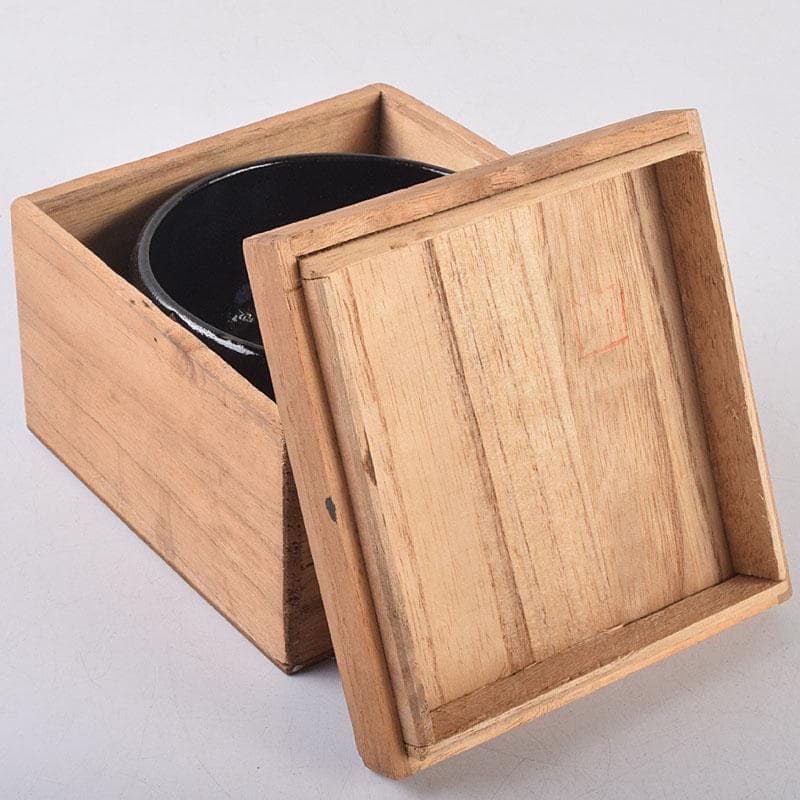 茶道具　楽吉左衛門作　黒楽茶碗　時代箱　V　R8890