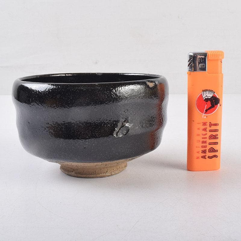 茶道具　楽吉左衛門作　黒楽茶碗　時代箱　V　R8890