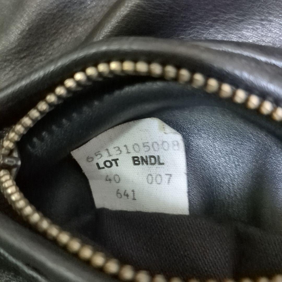 Schott 641シングルライダース ブラック レザー 40