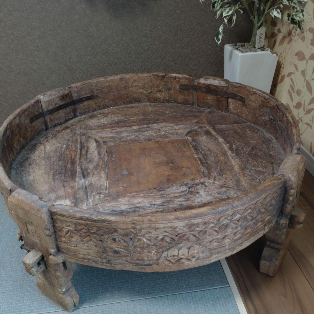 アンティーク　家具　テーブル　花台　ヴィンテージ　ローテーブル