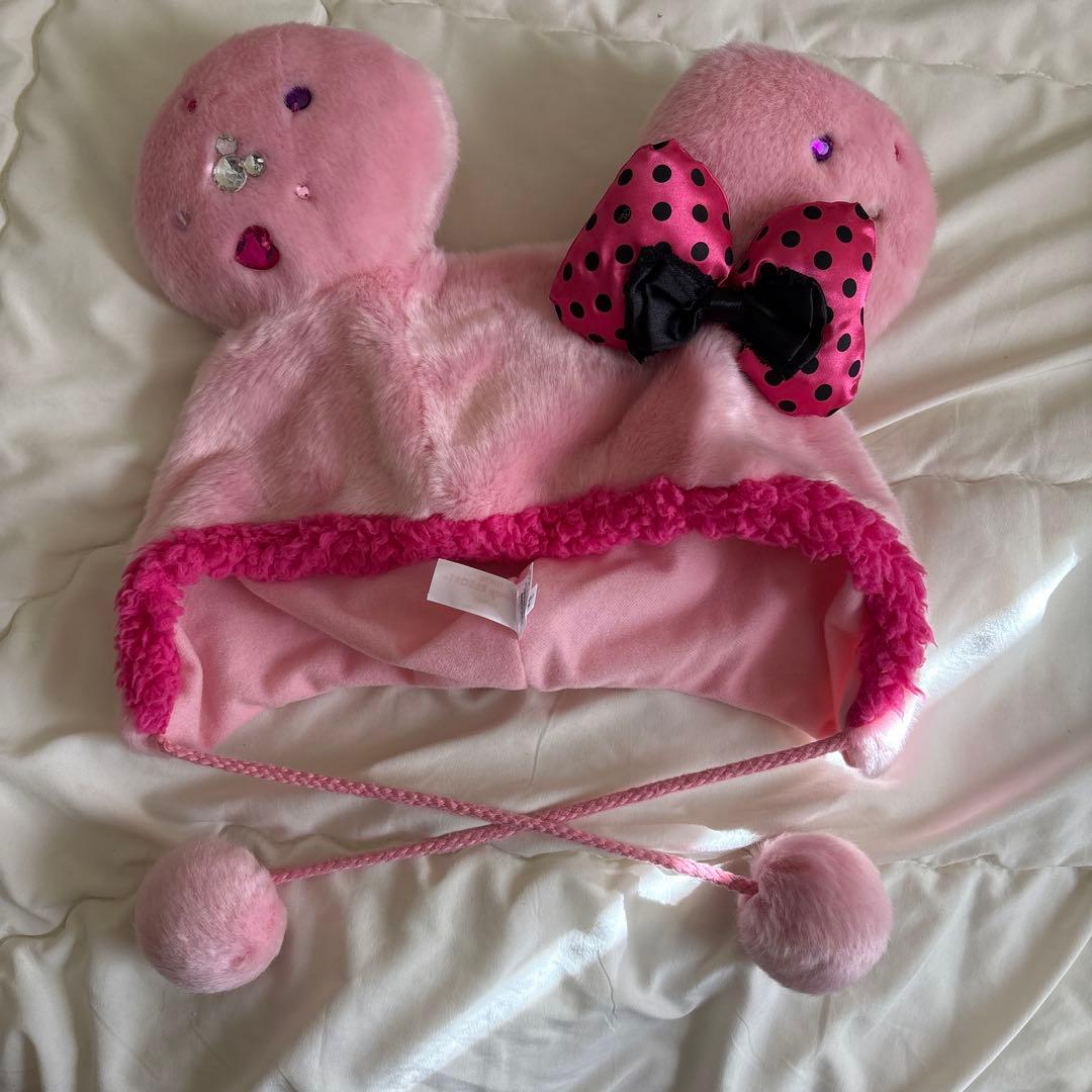 ミニー　ファンキャップ　ディズニー　黒　ピンク　セット