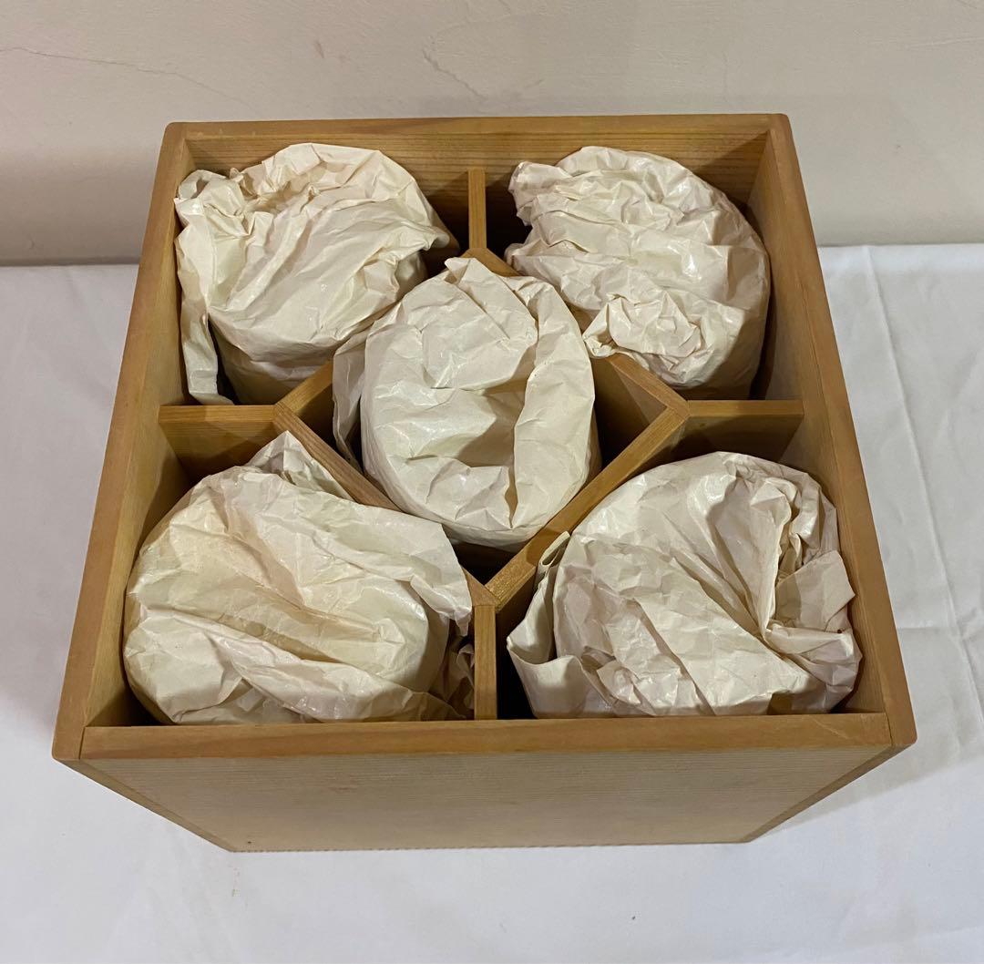 茶道具　箸洗い　溜塗小吸物椀　内青海波紋　10客入り