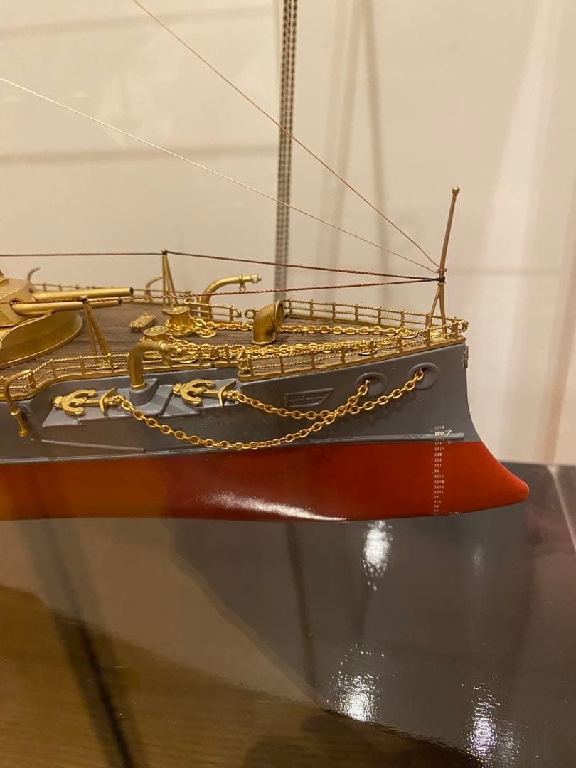 軍艦三笠　金属模型　完成品　1/300