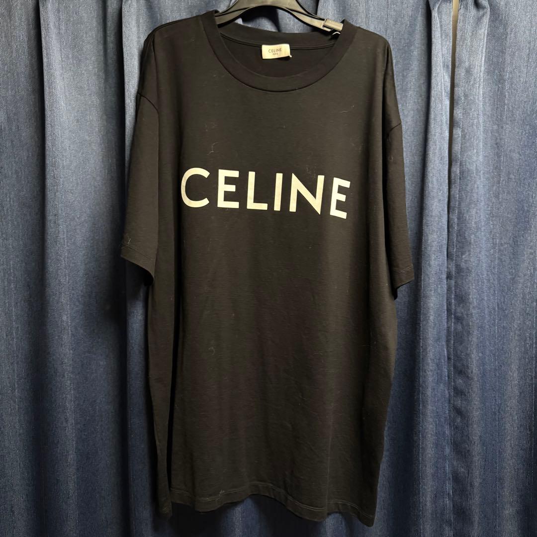CELINE ブラック ロゴ Tシャツ 美品