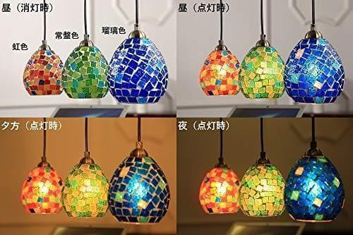 503 ペンダントライト ステンドグラス レトロ 北欧 アンティーク LED