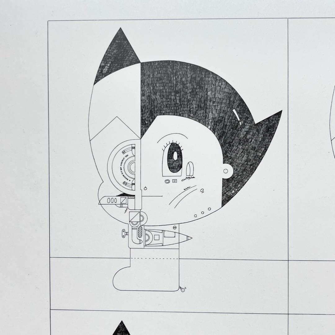 8人のアトムの肖像！伊坂義夫1986年サイン入りグラフィックアート作品mh894