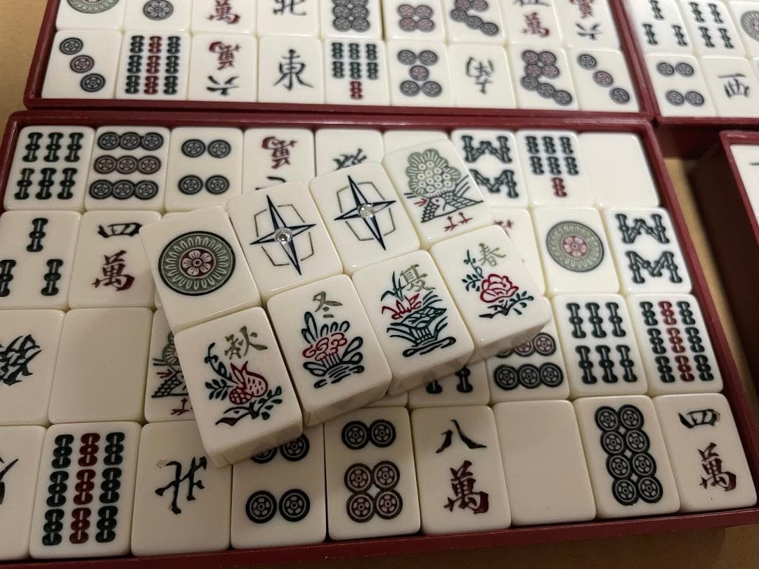 石鹸で洗濯したので綺麗　任天堂　金牌　麻雀牌　年代モノ