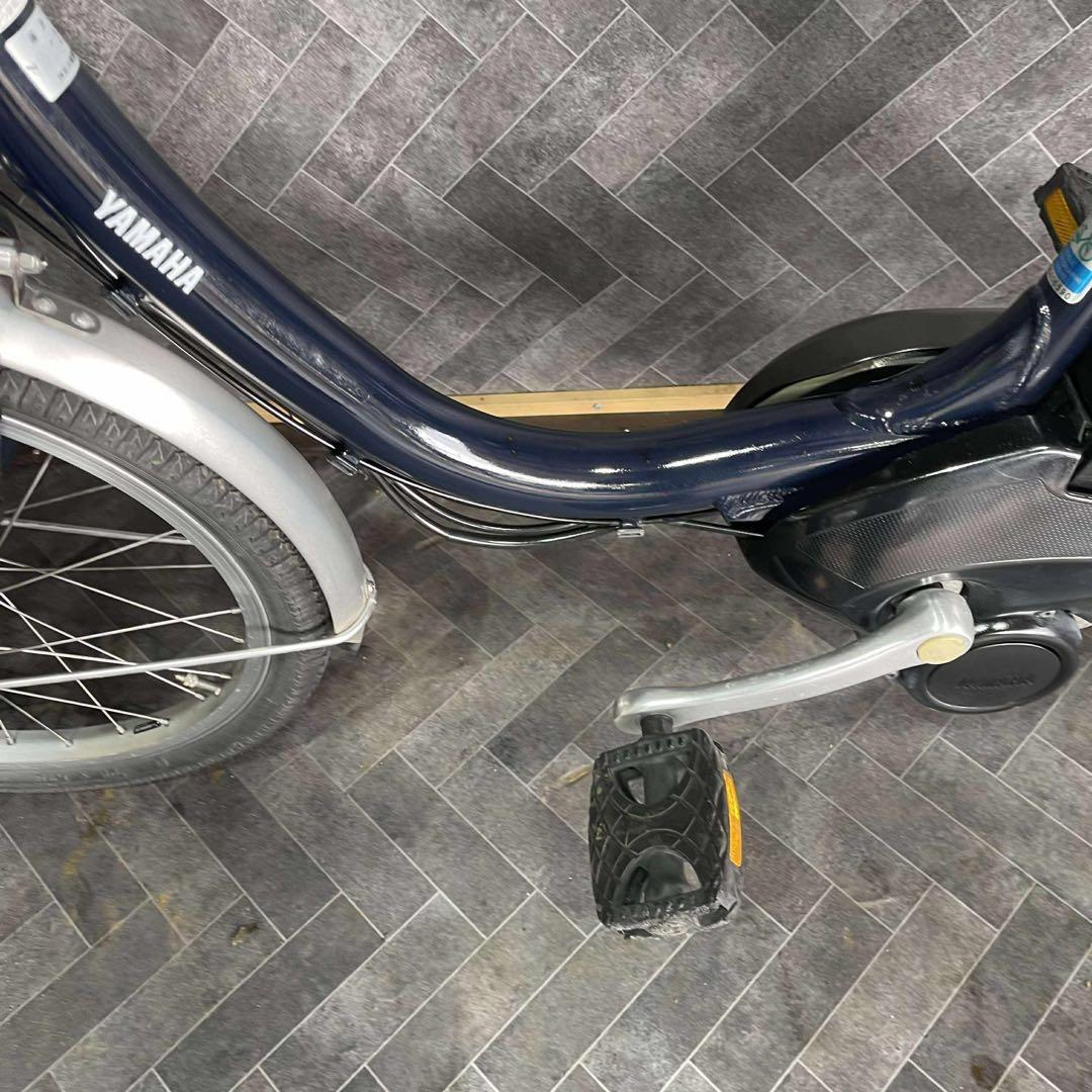 電動アシスト自転車 ネイビー 前カゴ付き