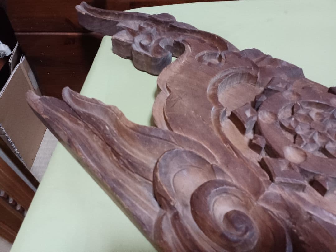 嘉永元年（1848年）奉納　「懸魚」　寺院古材 彫刻 仏教美術 寺院装飾