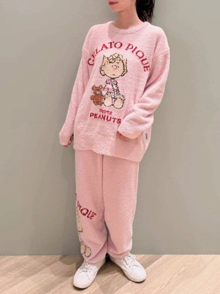 タグ付✨ジェラートピケ スヌーピー ジャガードプルオーバー＆ロングパンツセット