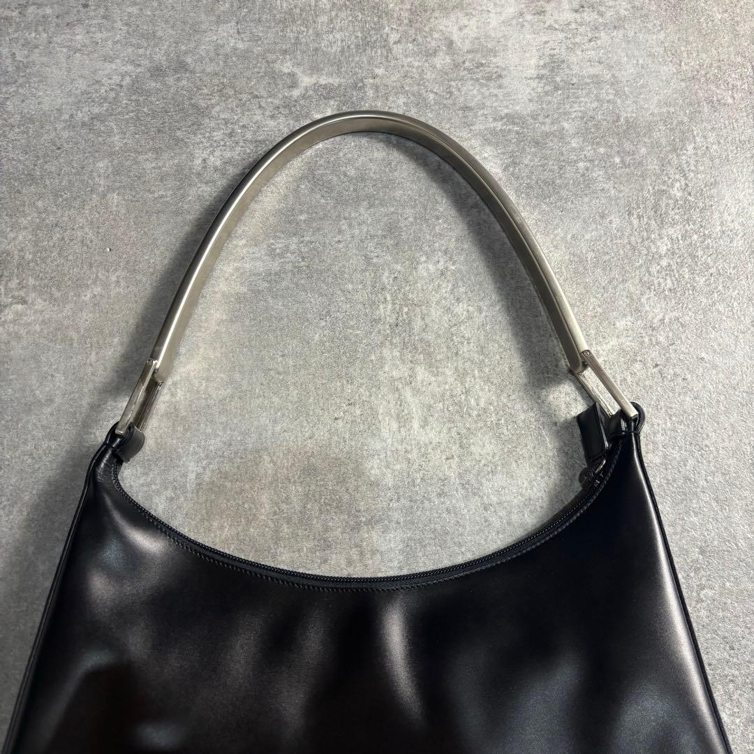 バッグ FW1998 PRADA SILVER HANDLE LEATHER BAG