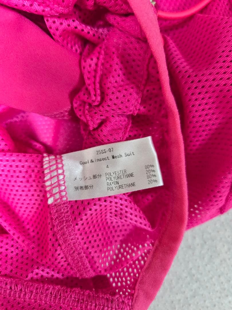 standing on the blue ピンクメッシュスーツ