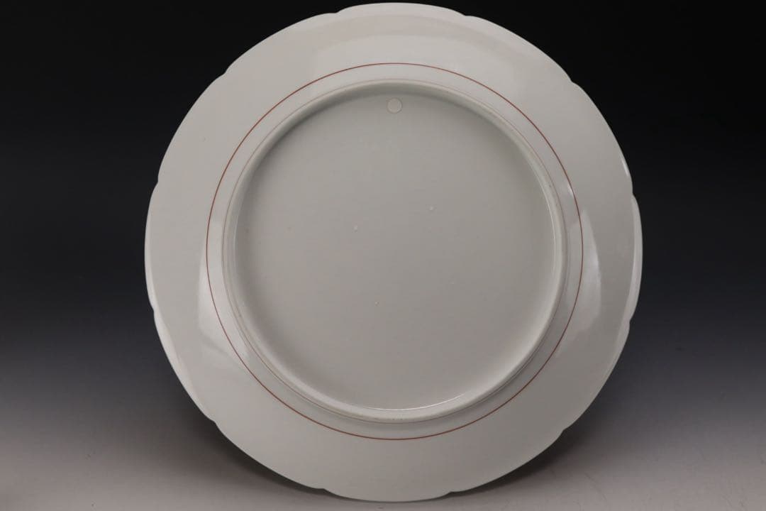 人間国宝 十四代 酒井田柿右衛門 本人作 濁手 山つつじ文皿 共箱 カタログ付き