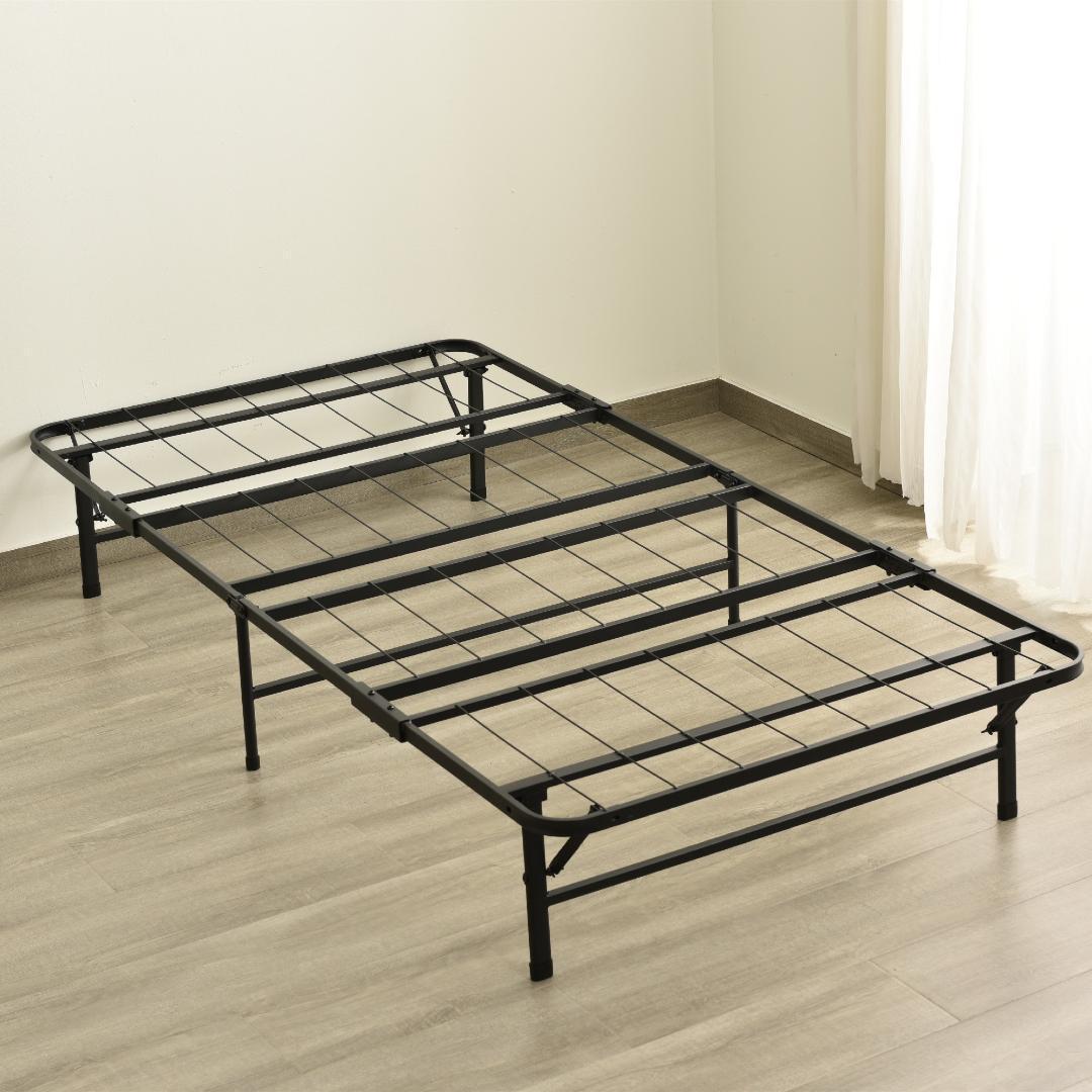 超人気！パイプベッド 折りたたみベッド シングル 組立簡単 Black