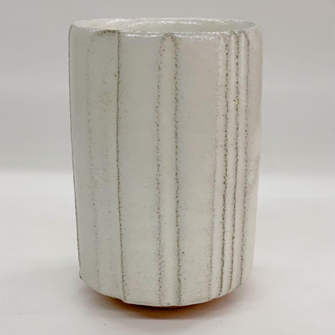 【湯呑み　白釉】清水卯一