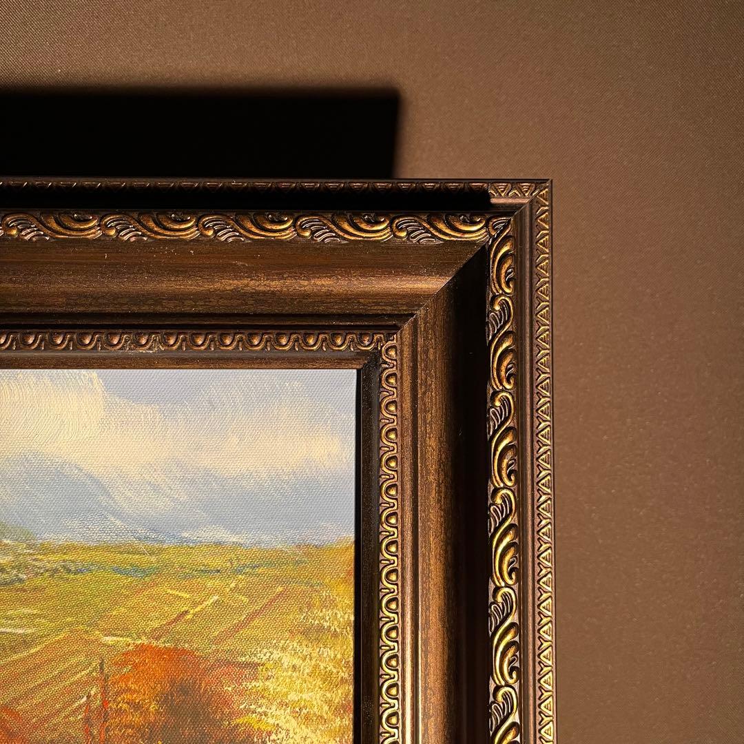 キャンパスプリントアート アネモネ畑 額付き インテリア 油彩画