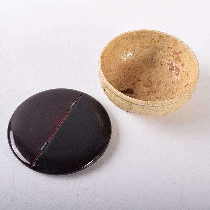 茶道具　瀬戸焼　黄瀬戸　茶入　蓋付　時代箱　C　R8088