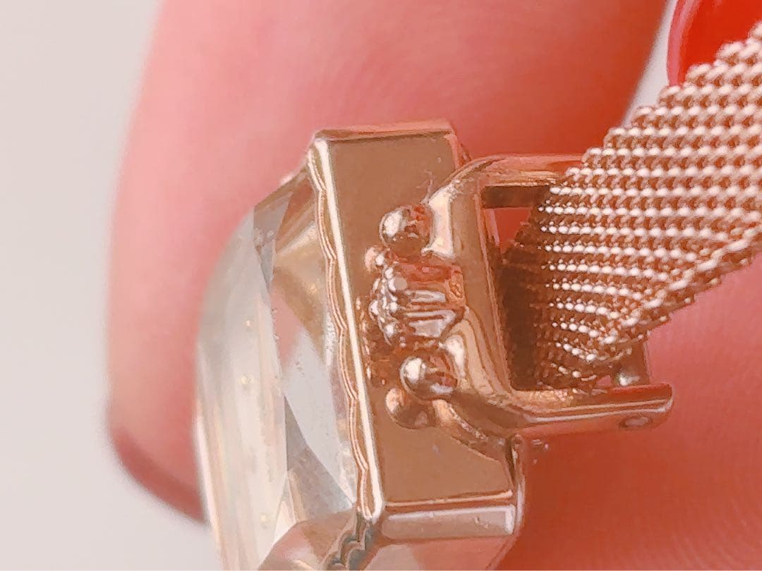 美品NOJESS ノジェスジュエリーウォッチダイヤモンドメッシュベルト稼働品