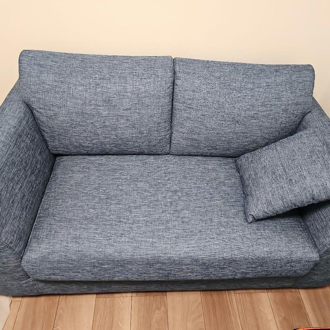 【ニトリ】２人掛けソファ（ブルー）