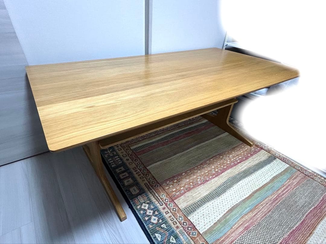 【Nobu】リビングでもダイニングでもつかえるテーブル・3・オーク材