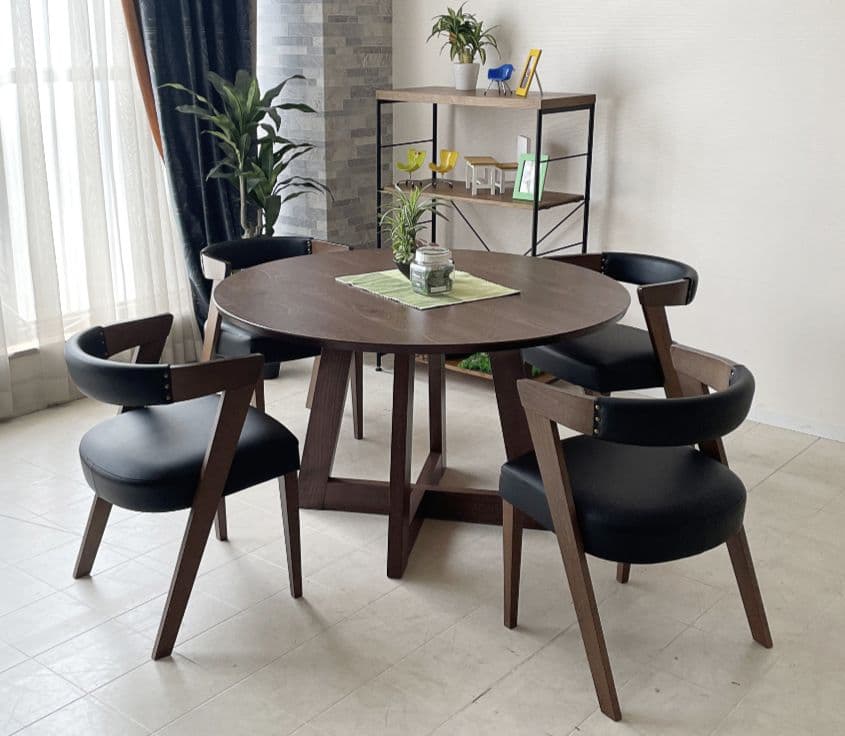 丸テーブル　5点セット　椅子　ダイニングテーブル