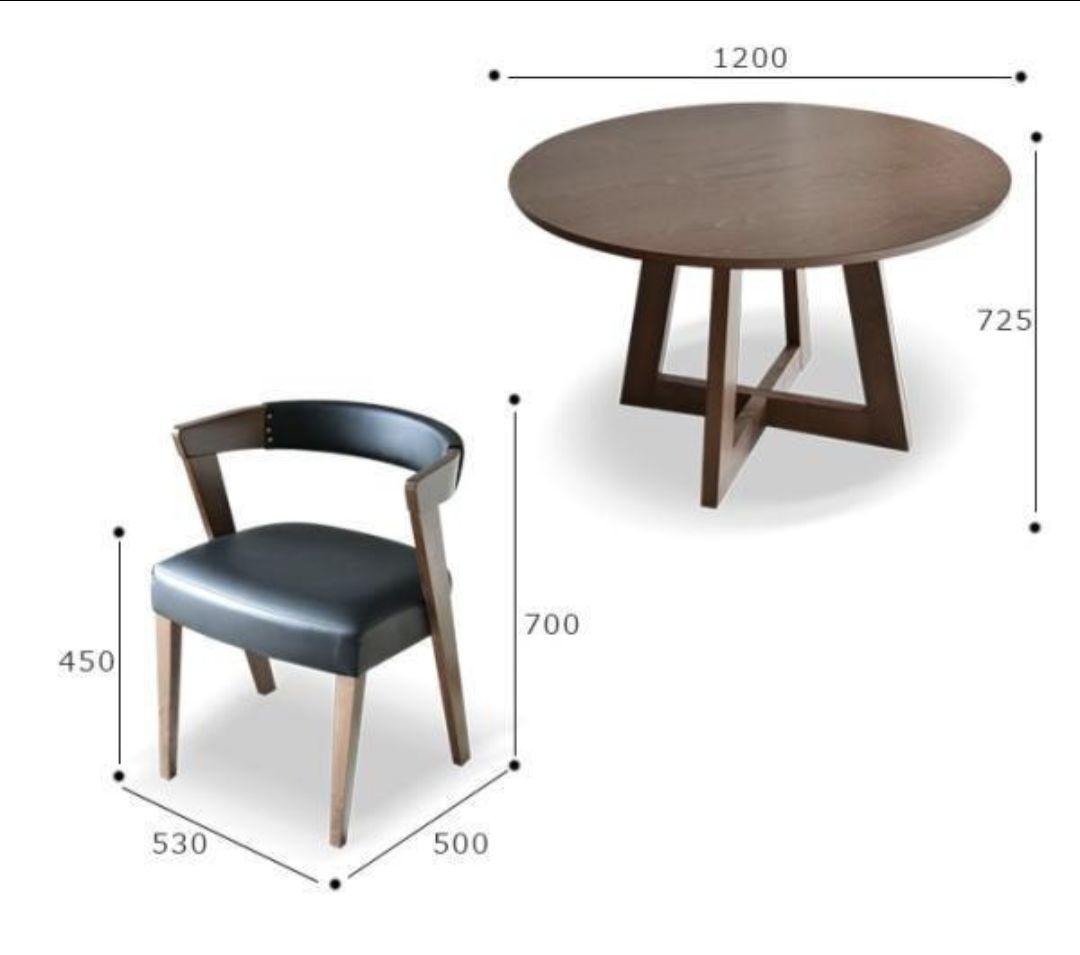 丸テーブル　5点セット　椅子　ダイニングテーブル