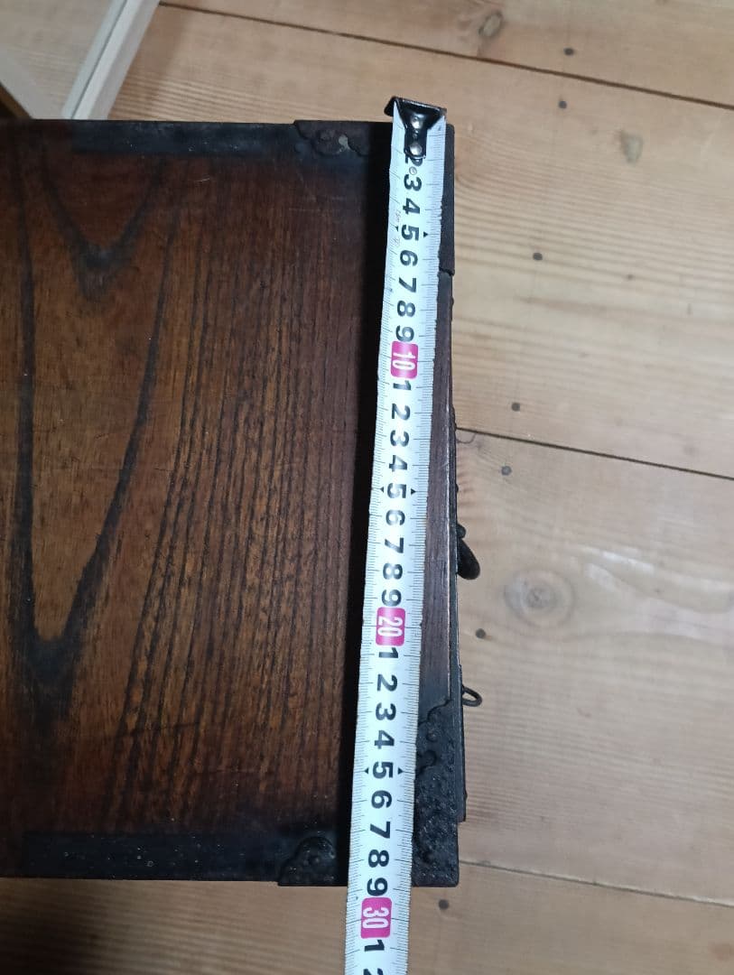 佐渡船箪笥 明治期 鉄金具 小型金庫 古民具　アンティーク和家具 佐渡船箪笥