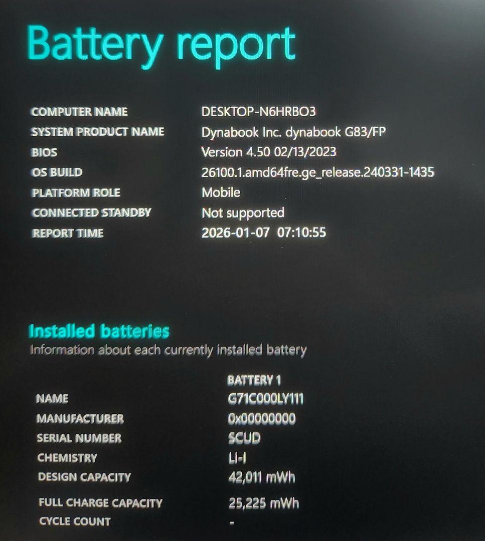 dynabook G83 第10世代Corei5 8GB 256GB IGZO