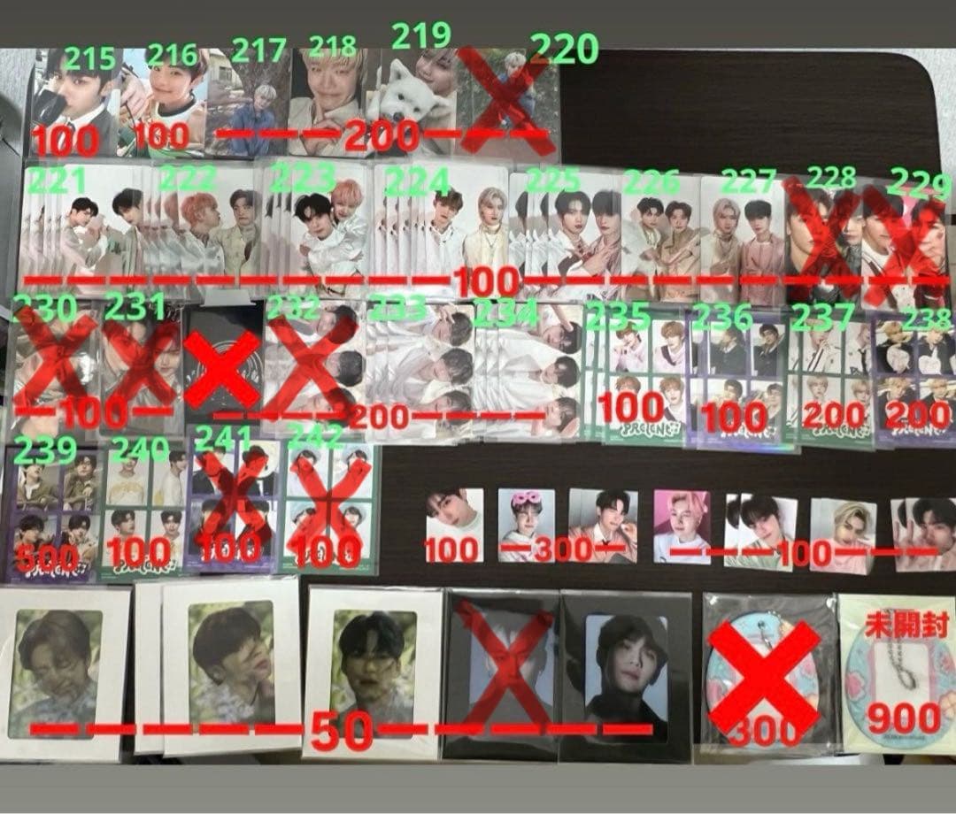 zerobaseone zb1 ゼベワン　トレカ　封入　ID まとめ売り