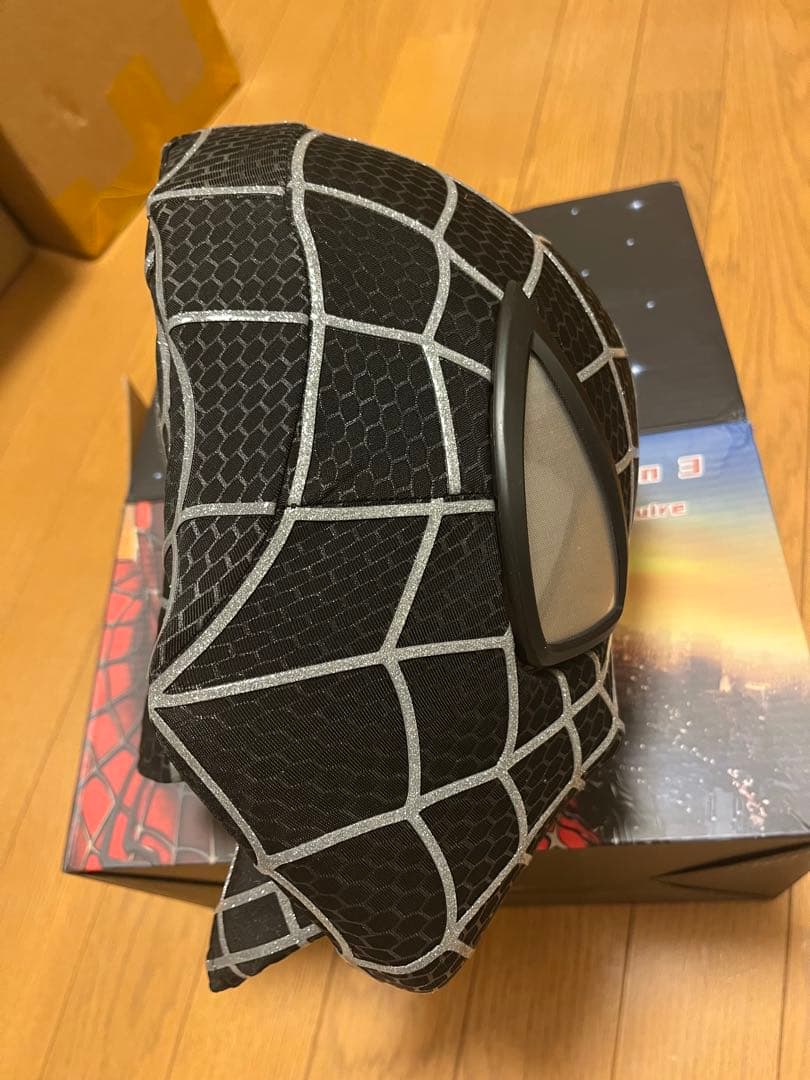 【新品未使用】スパイダーマンハイクオリティ マスク レプリカ黒