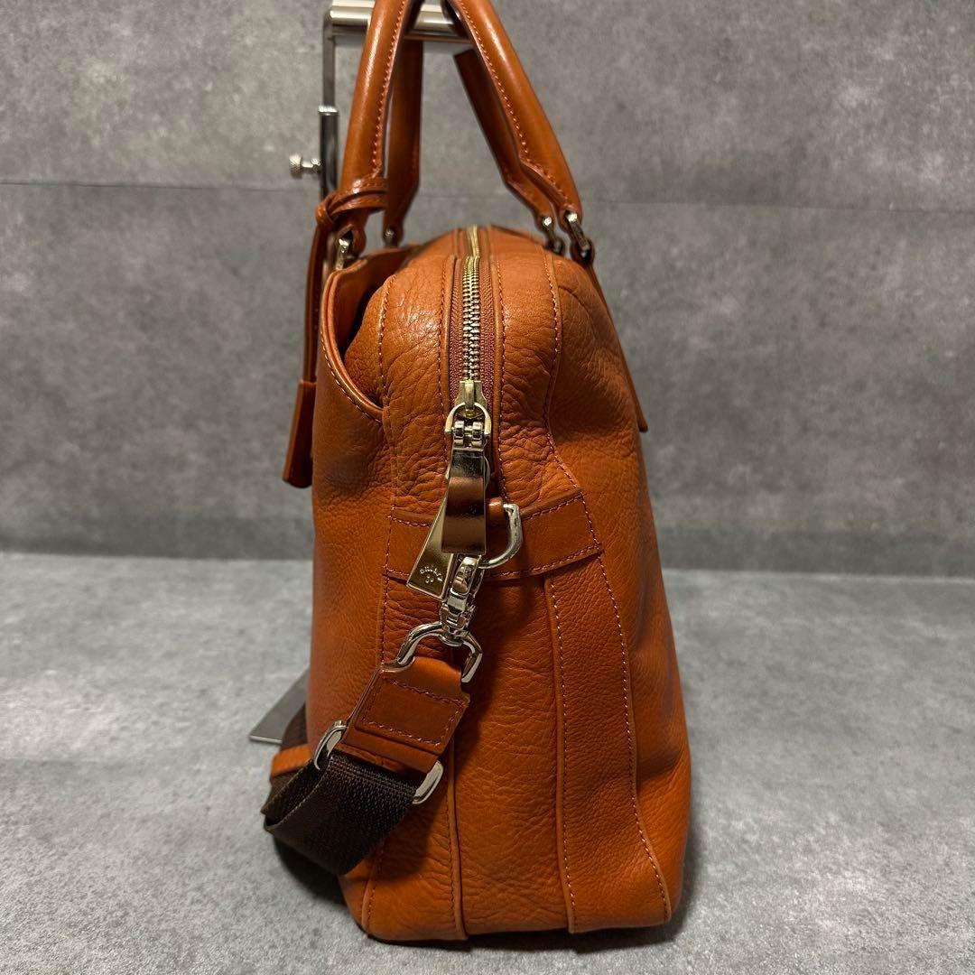 アニアリ　ビジネスバッグ　2way ショルダー　キャメル