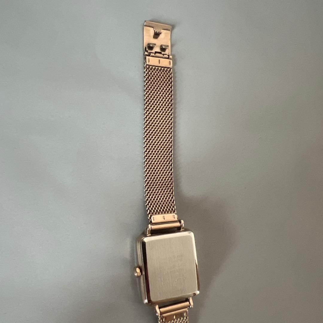 【美品】CASIO SHEEN スクエア時計 金属メッシュベルト