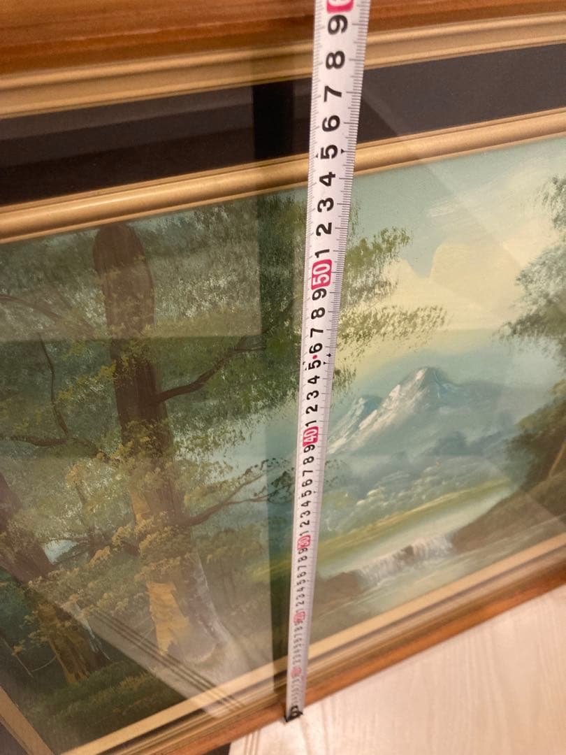 風景画 油彩画 フレーム付き