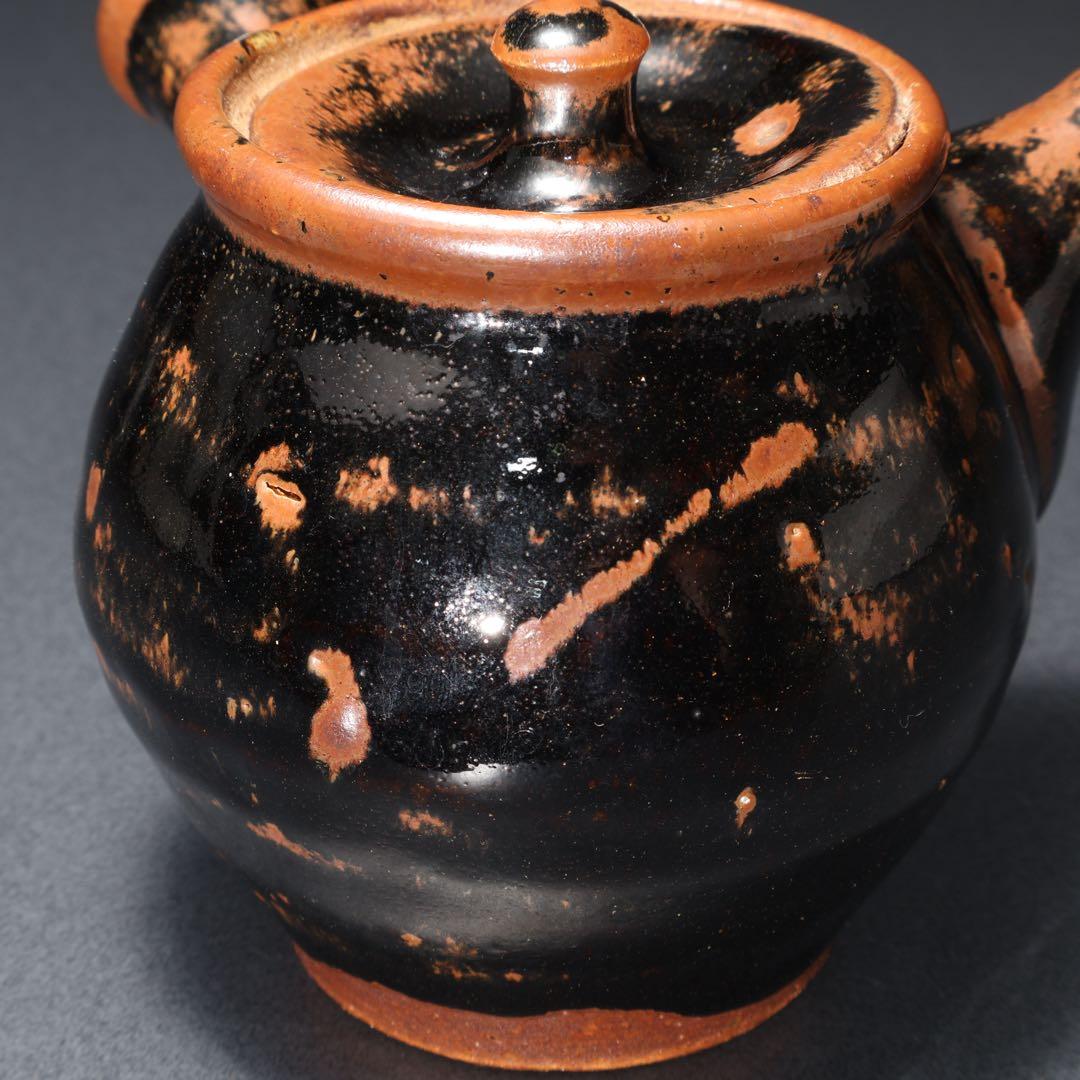 浜田庄司　黒釉急須　人間国宝　民藝　R1615K2