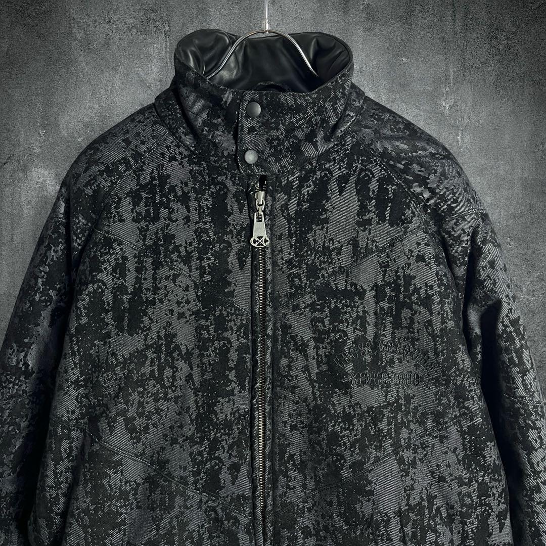 極美品✨CROSS COLOURS ジップアップブルゾン 総柄 肉厚 XXL