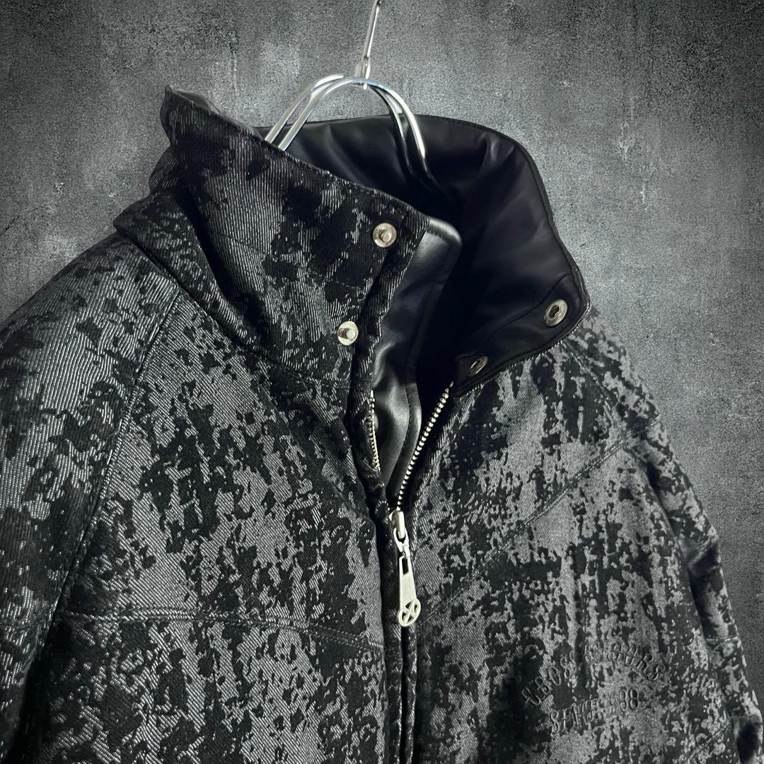 極美品✨CROSS COLOURS ジップアップブルゾン 総柄 肉厚 XXL