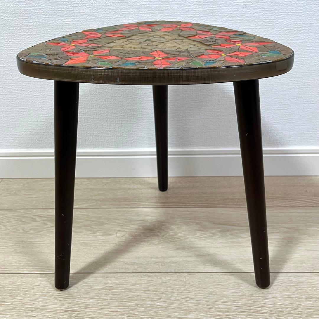 す16【ビンテージ】レトロデザインがかわいいタイルテーブル Japan