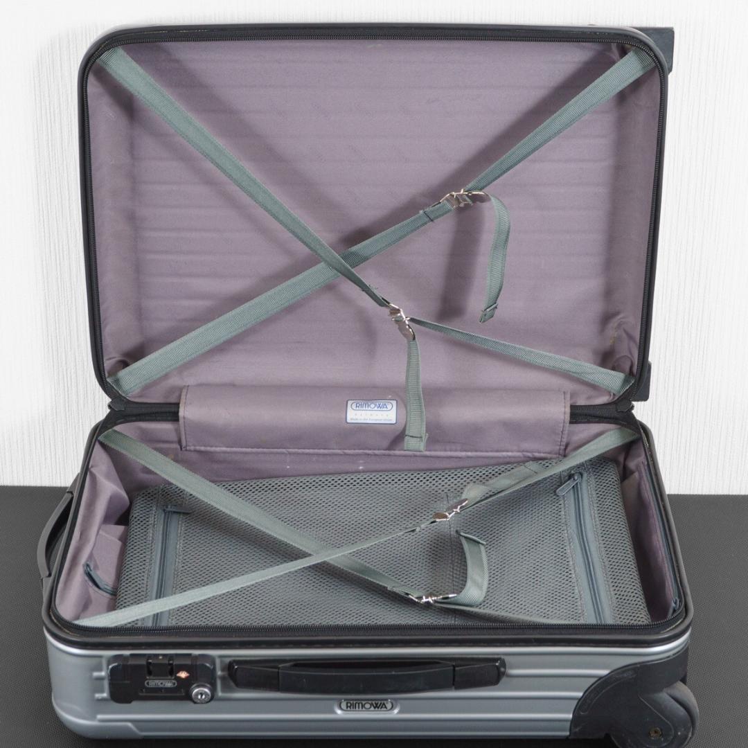 美品 リモワ サルサ 35L 2輪 機内持ち込み TSAロック シルバーグレー系