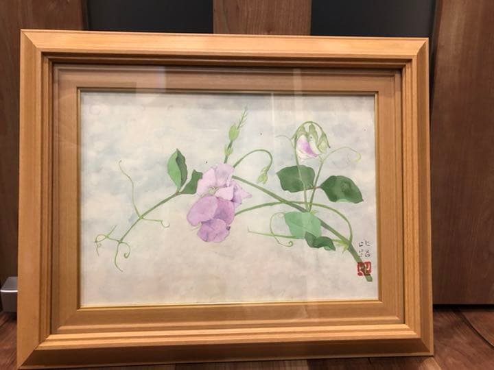 ★お値下げ♡ 「日本画」花④  日展受賞経験者が描きました