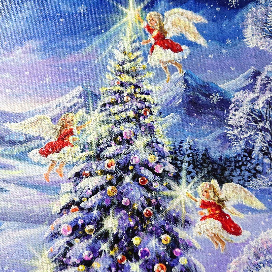 マ*Y様 【聖なる夜の贈り物】アクリル画 F6 風景画 絵画