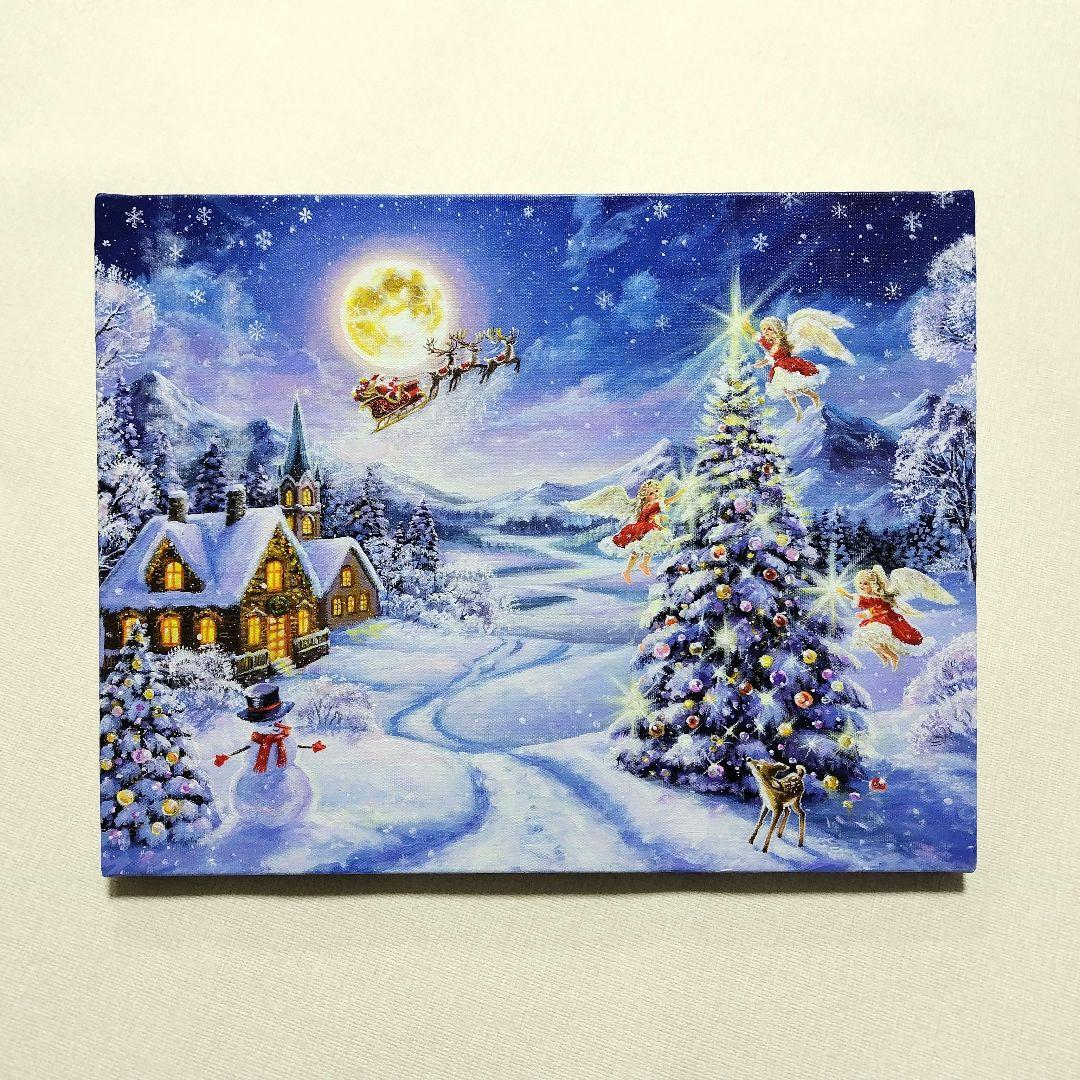 マ*Y様 【聖なる夜の贈り物】アクリル画 F6 風景画 絵画