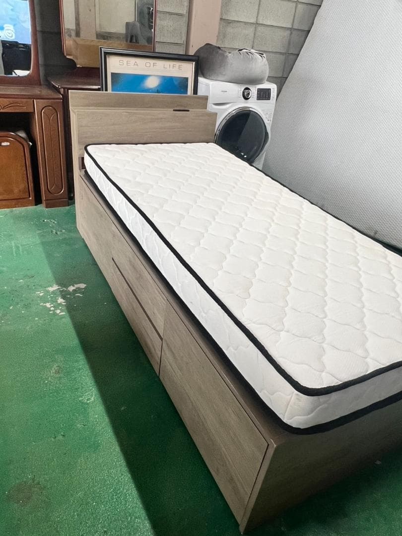 「A171」美品！引き出し付き ベッド ニトリ W800×D1800×140